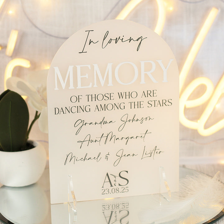 Manhattan Acrylic Memorial Sign