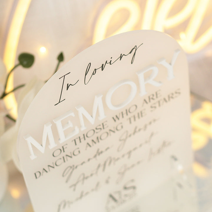 Manhattan Acrylic Memorial Sign