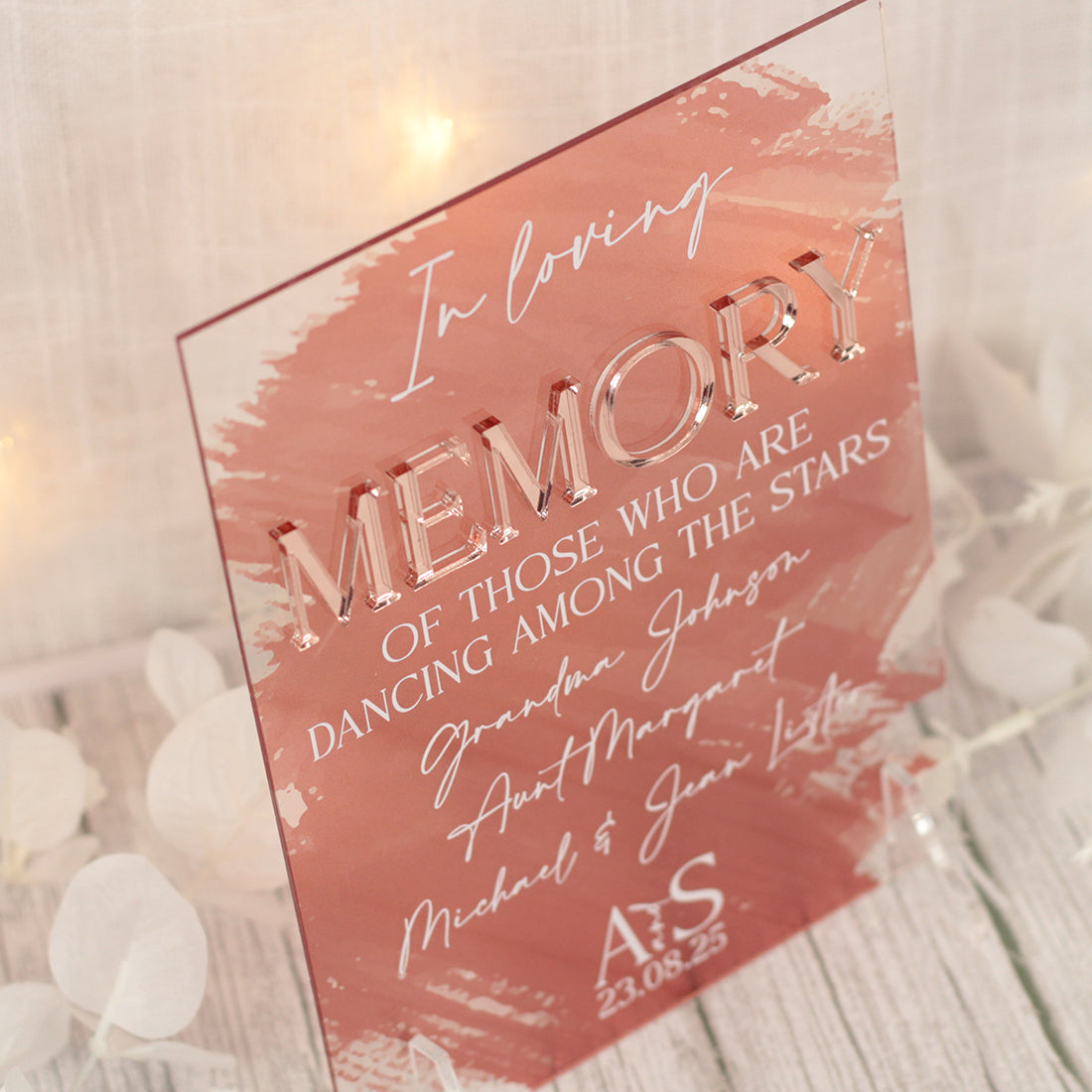 Colour Splash Memorial Acrylic Sign