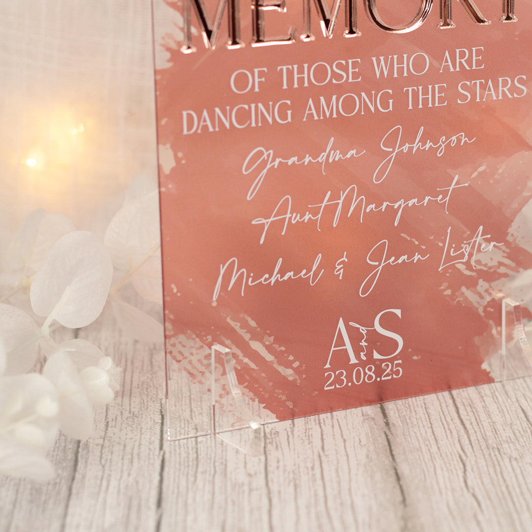 Colour Splash Memorial Acrylic Sign