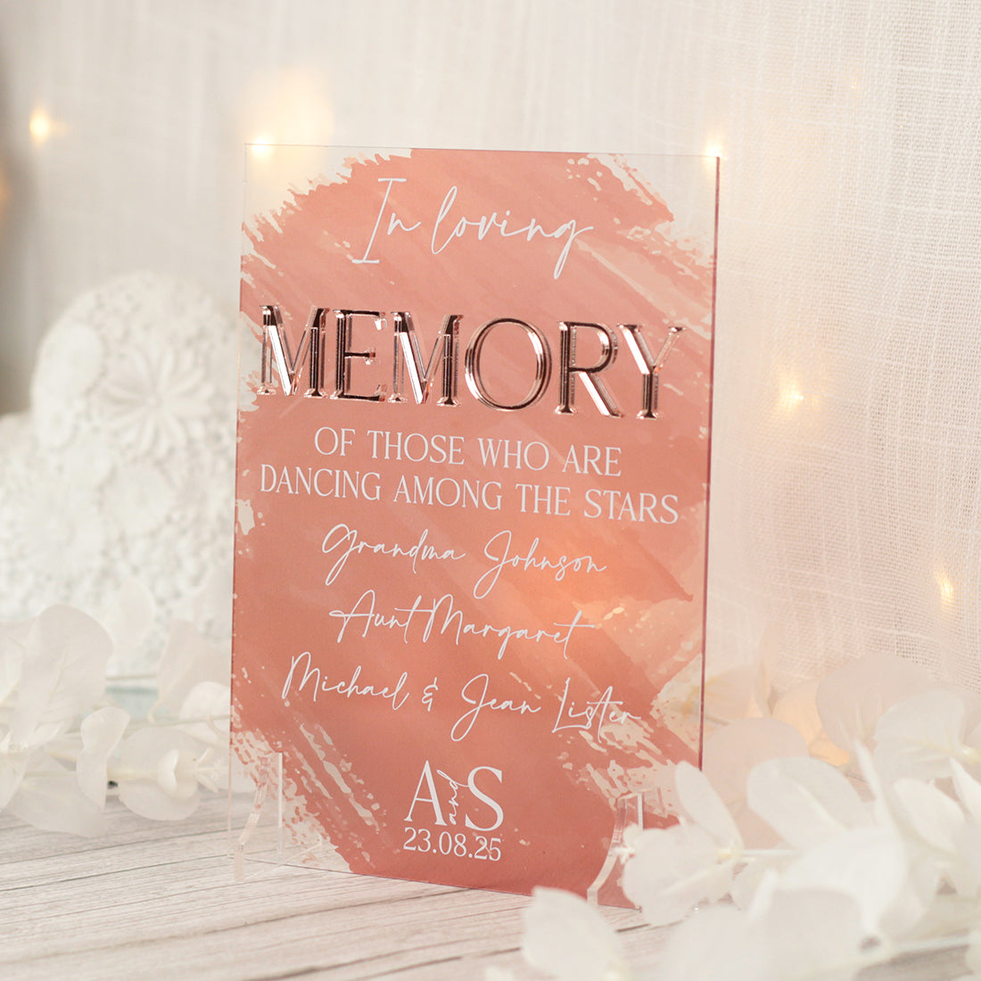 Colour Splash Memorial Acrylic Sign