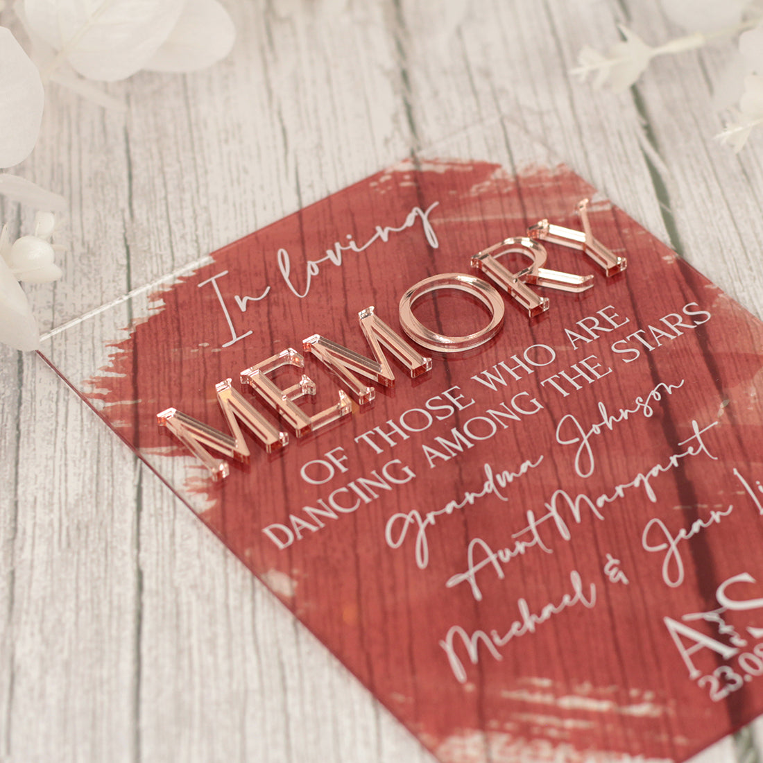 Colour Splash Memorial Acrylic Sign