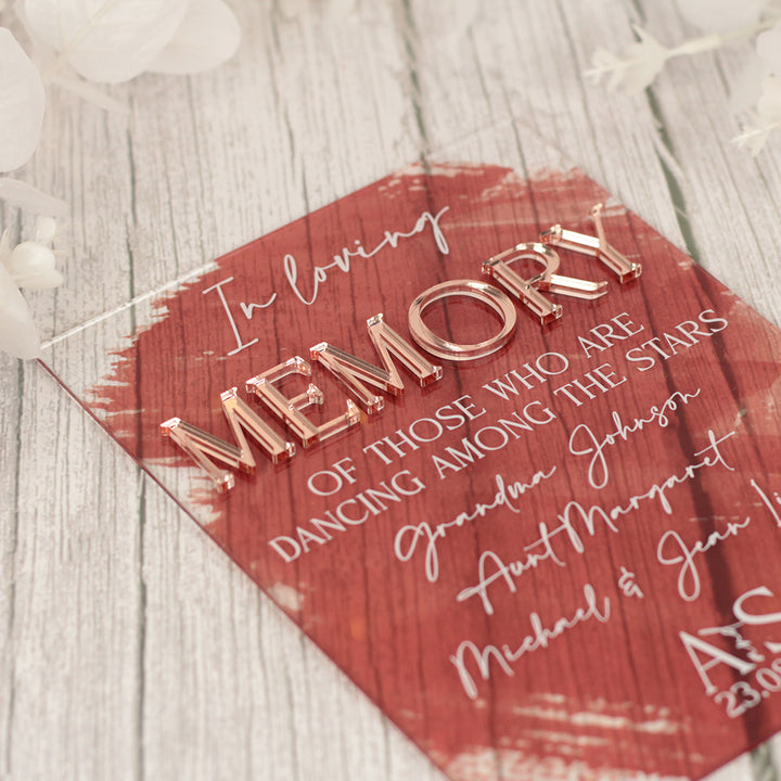 Colour Splash Memorial Acrylic Sign