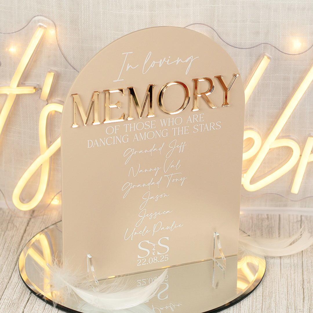 Manhattan Acrylic Memorial Sign
