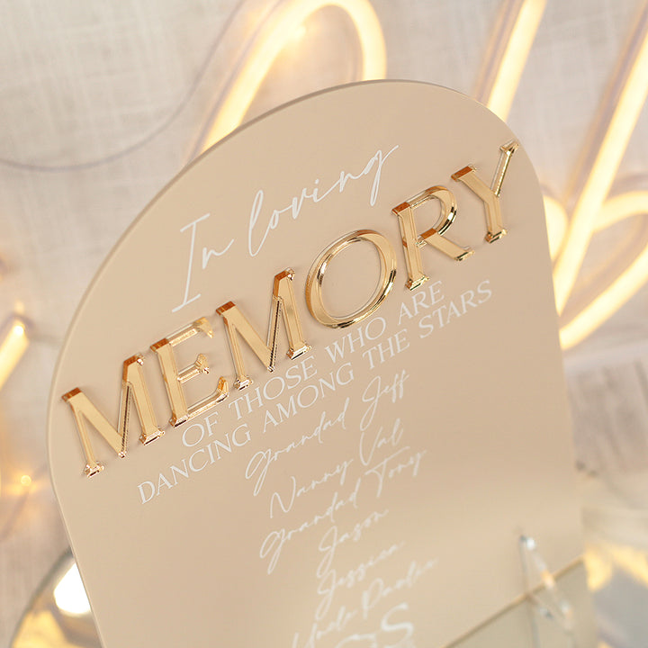 Manhattan Acrylic Memorial Sign