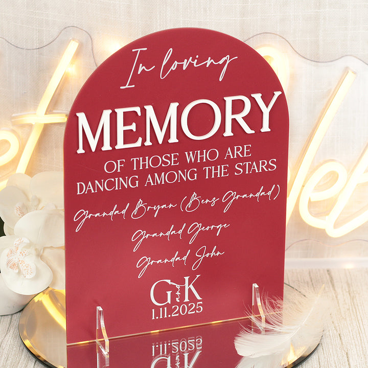 Manhattan Acrylic Memorial Sign