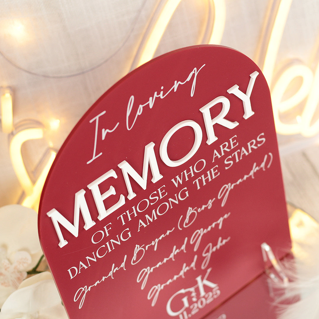 Manhattan Acrylic Memorial Sign