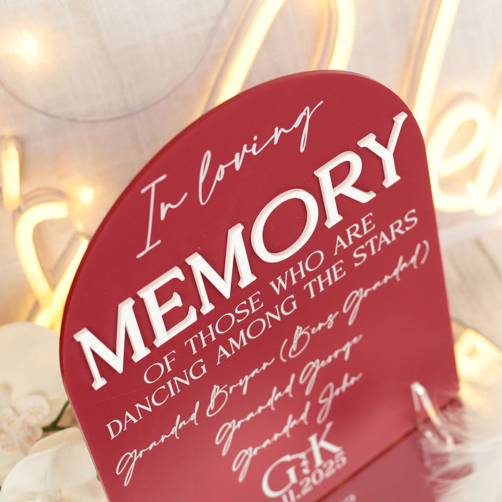 Manhattan Acrylic Memorial Sign