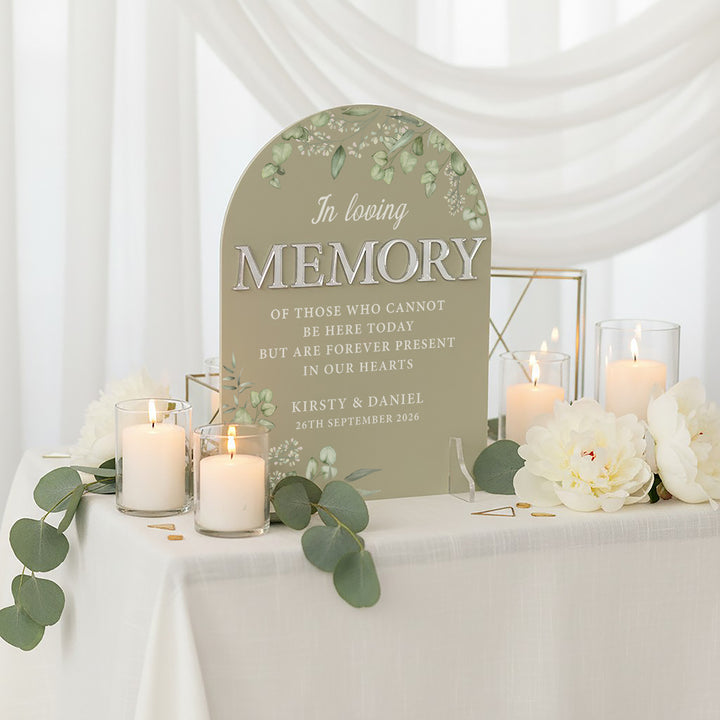 Eucalyptus Acrylic Memorial Sign