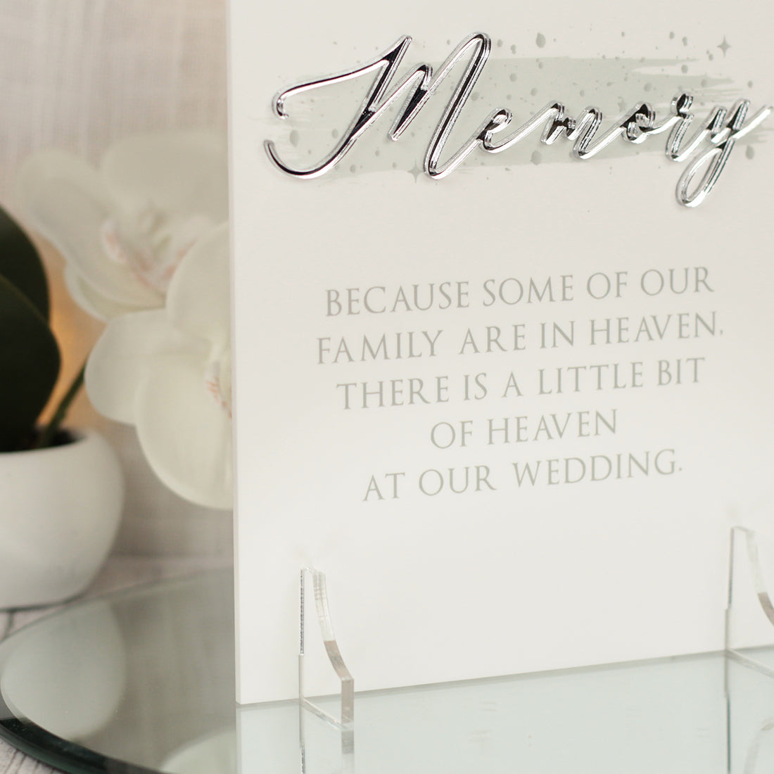 Sparkly Circle Acrylic Memorial Sign