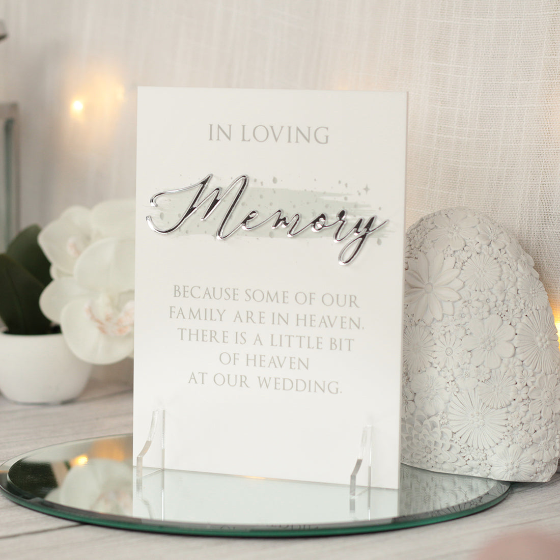 Sparkly Circle Acrylic Memorial Sign