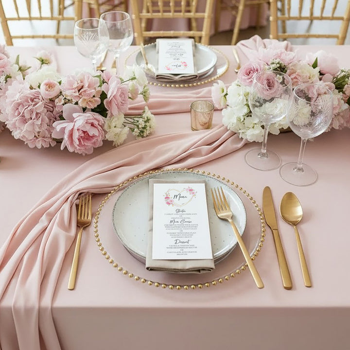 Geometric Floral Heart Menu Postcard