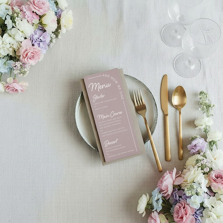Modern Arch Menu Postcard