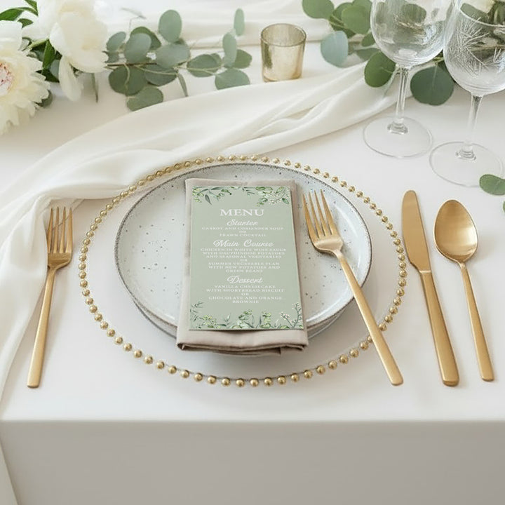 Eucalyptus Menu Postcard