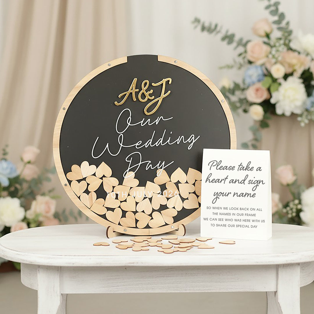 Modern Arch Wedding Drop Frame Guest Book Alternative