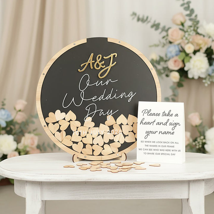 Modern Arch Wedding Drop Frame Guest Book Alternative
