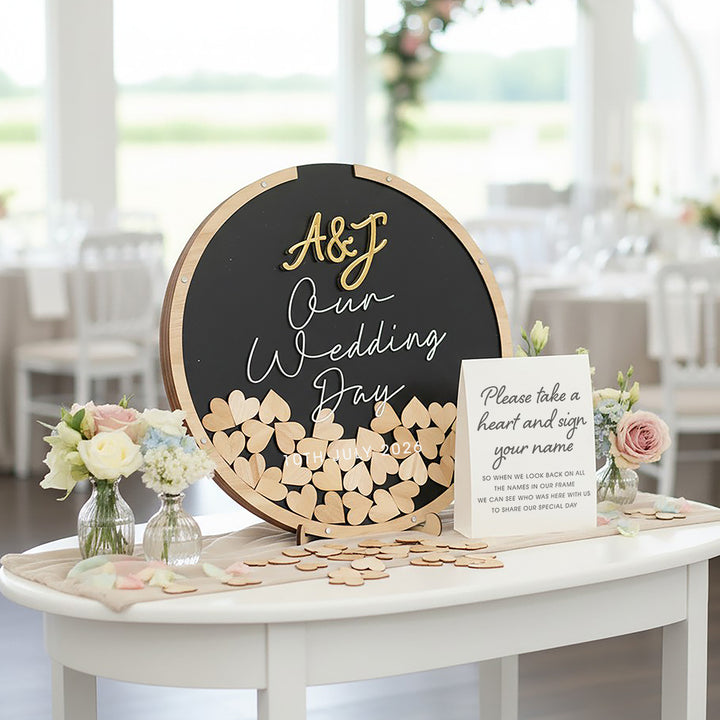 Modern Arch Wedding Drop Frame Guest Book Alternative