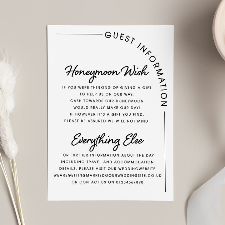 Modern Arch Acrylic Wedding Invitation Magnets &amp; Cards-Weddings by Lumi
