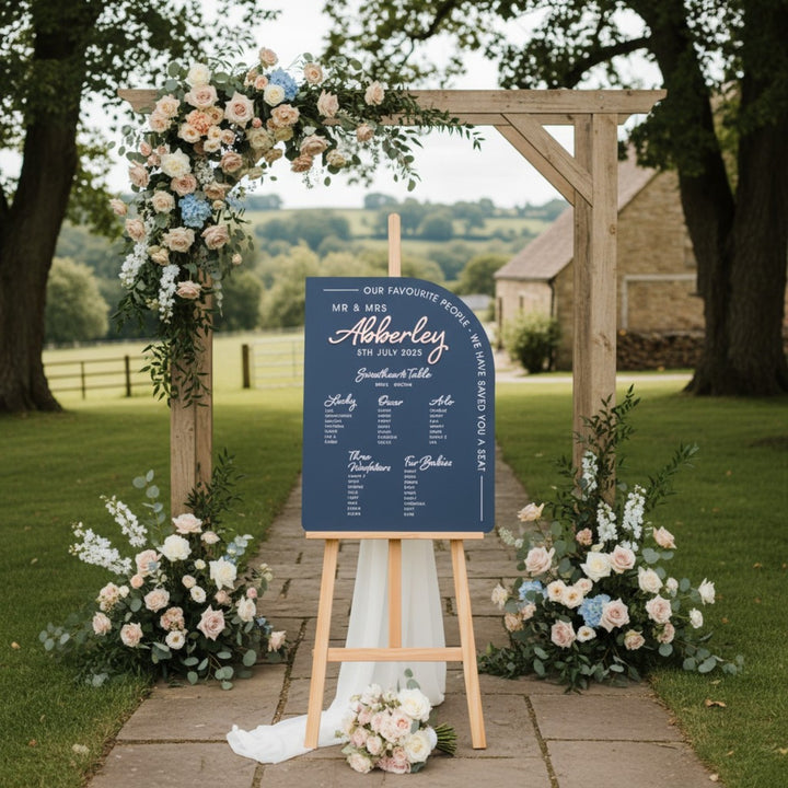 Modern Arch  Acrylic Table Plan