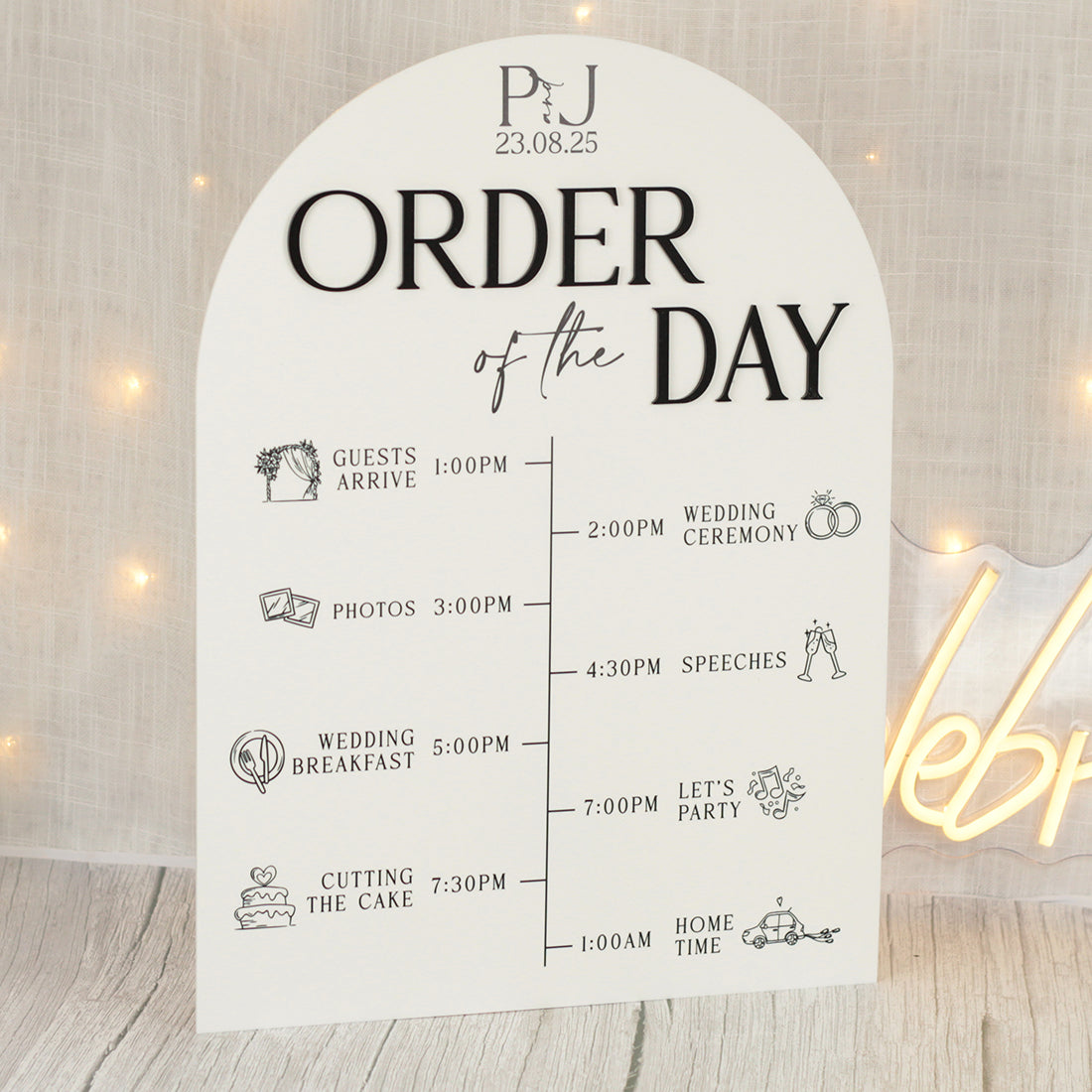 Manhattan Acrylic Order of the Day Timeline