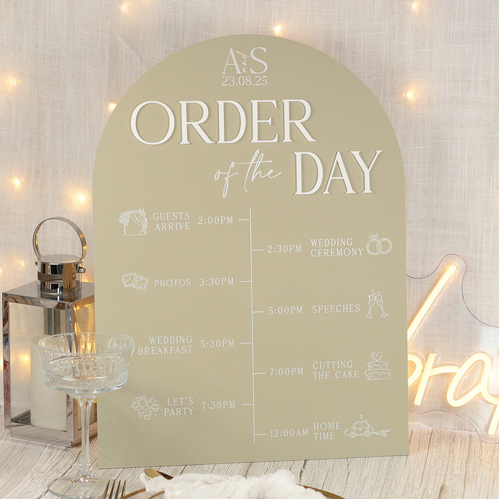 Manhattan Acrylic Order of the Day Timeline