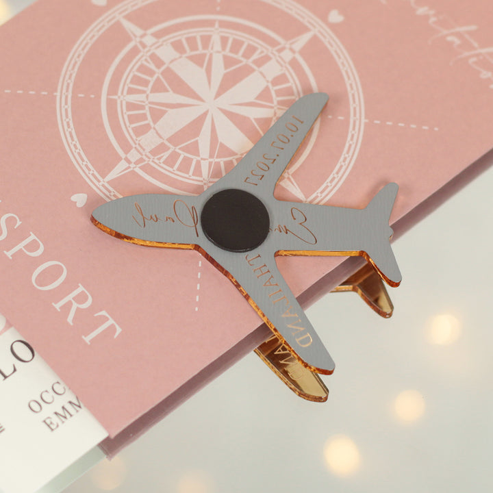 Wedding Passport Invitation with Aeroplane Magnet