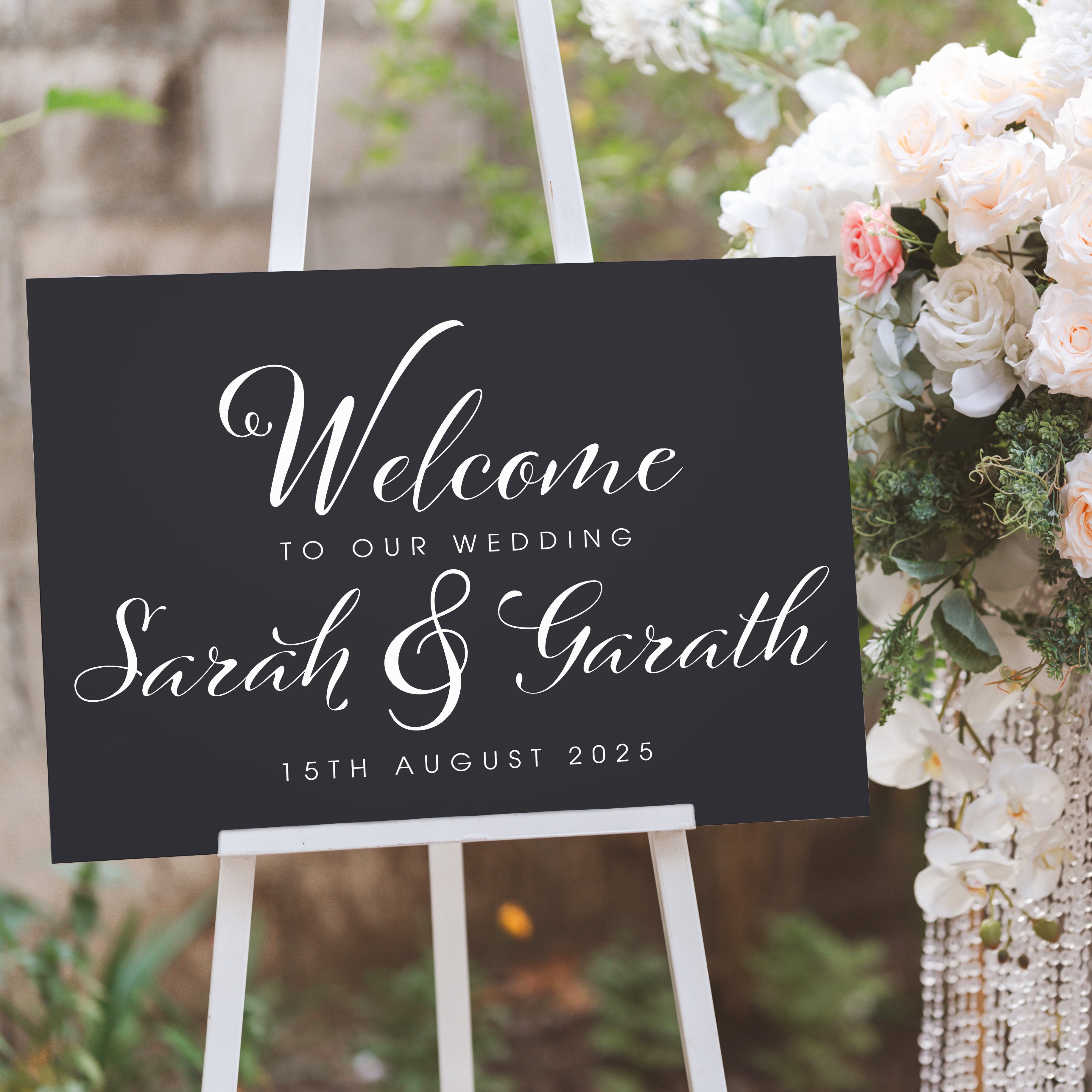 Elegant Script Welcome to Our Wedding Pastel Acrylic Sign-Weddings by Lumi