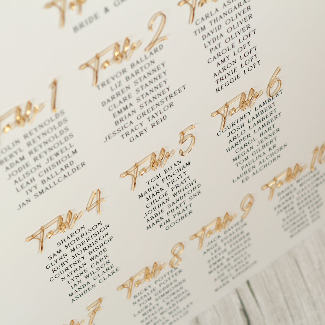 Pen Script Table Plan