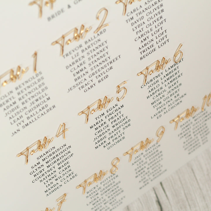 Pen Script Table Plan