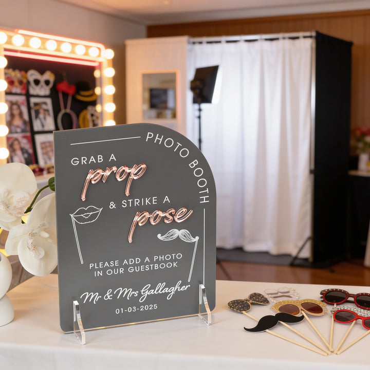 Modern Arch Photo Booth Acrylic Sign