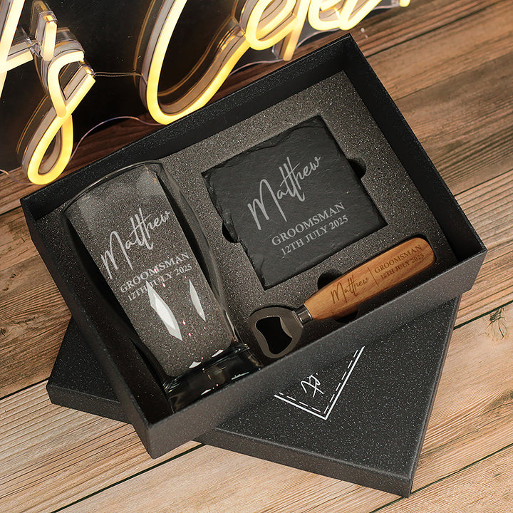 Wedding Role Groomsman Pint Glass Thank You Gift-Weddings by Lumi