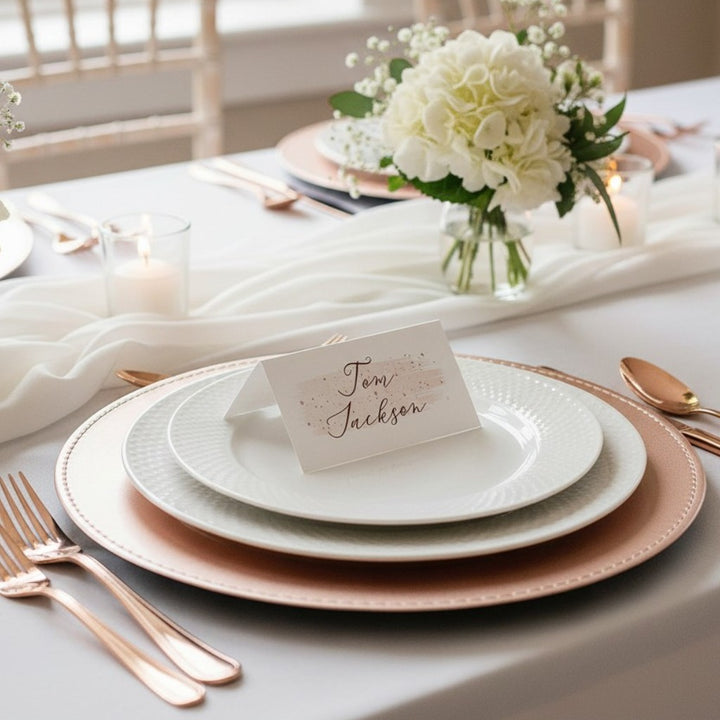 Sparkly Circle Place Card