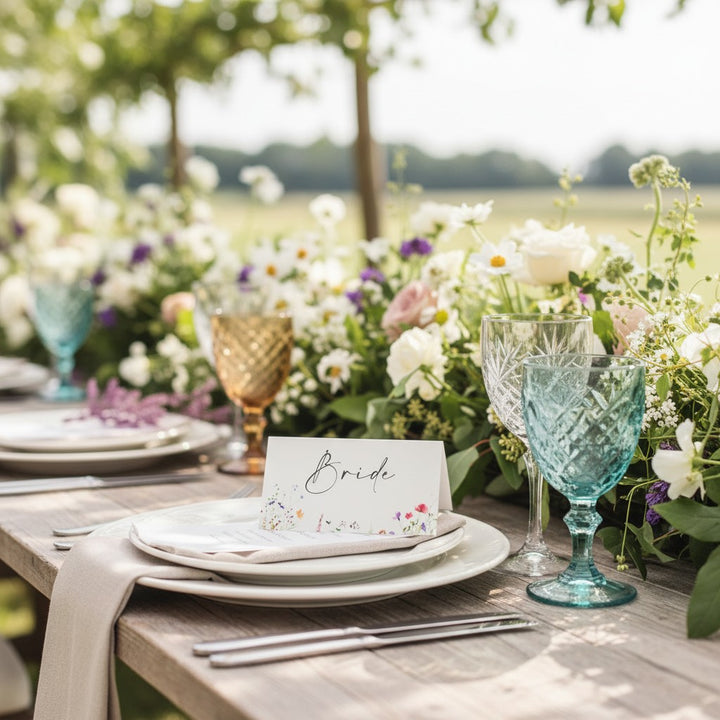 Watercolour Wildflower Place Card