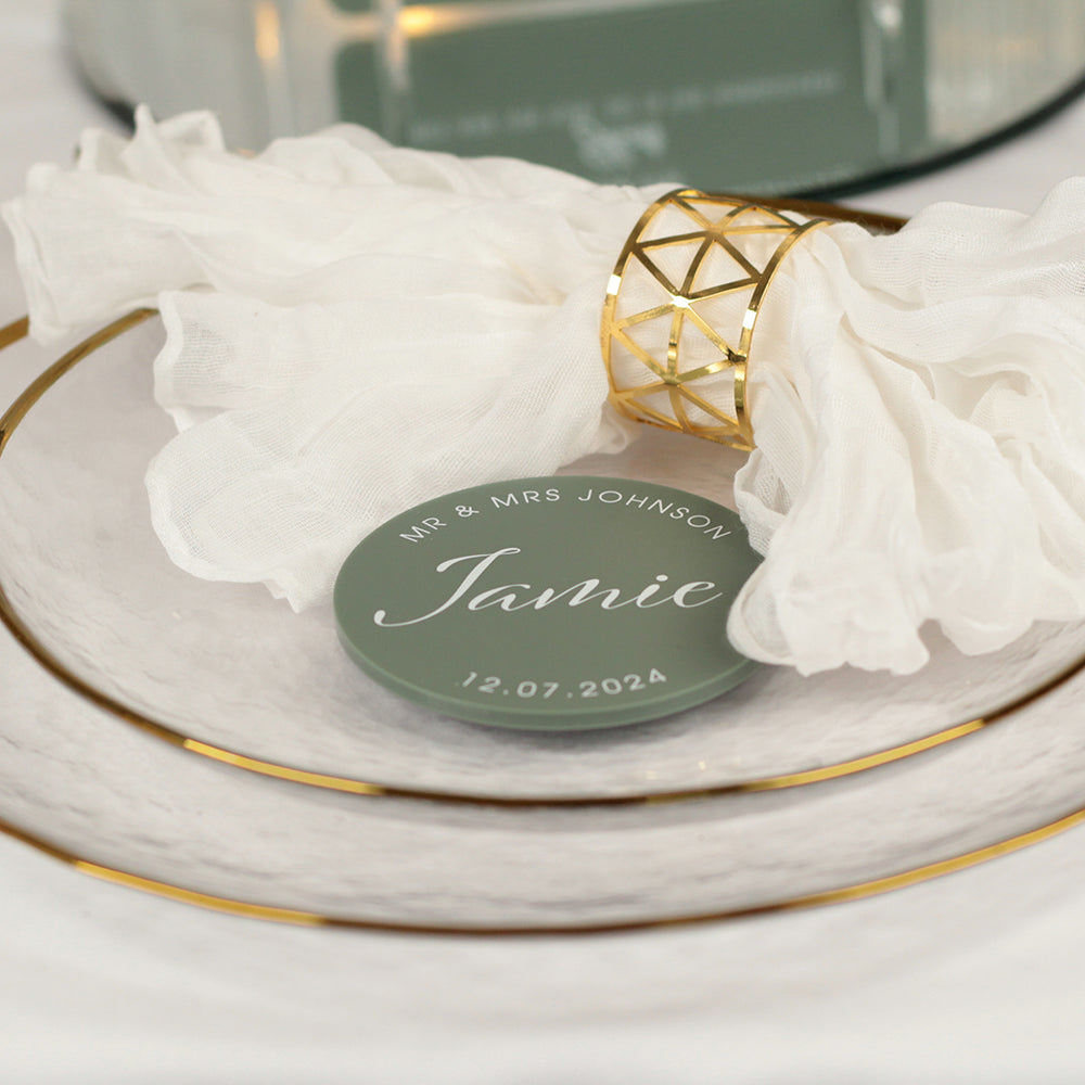Elegant Script Acrylic Place Setting-Weddings by Lumi