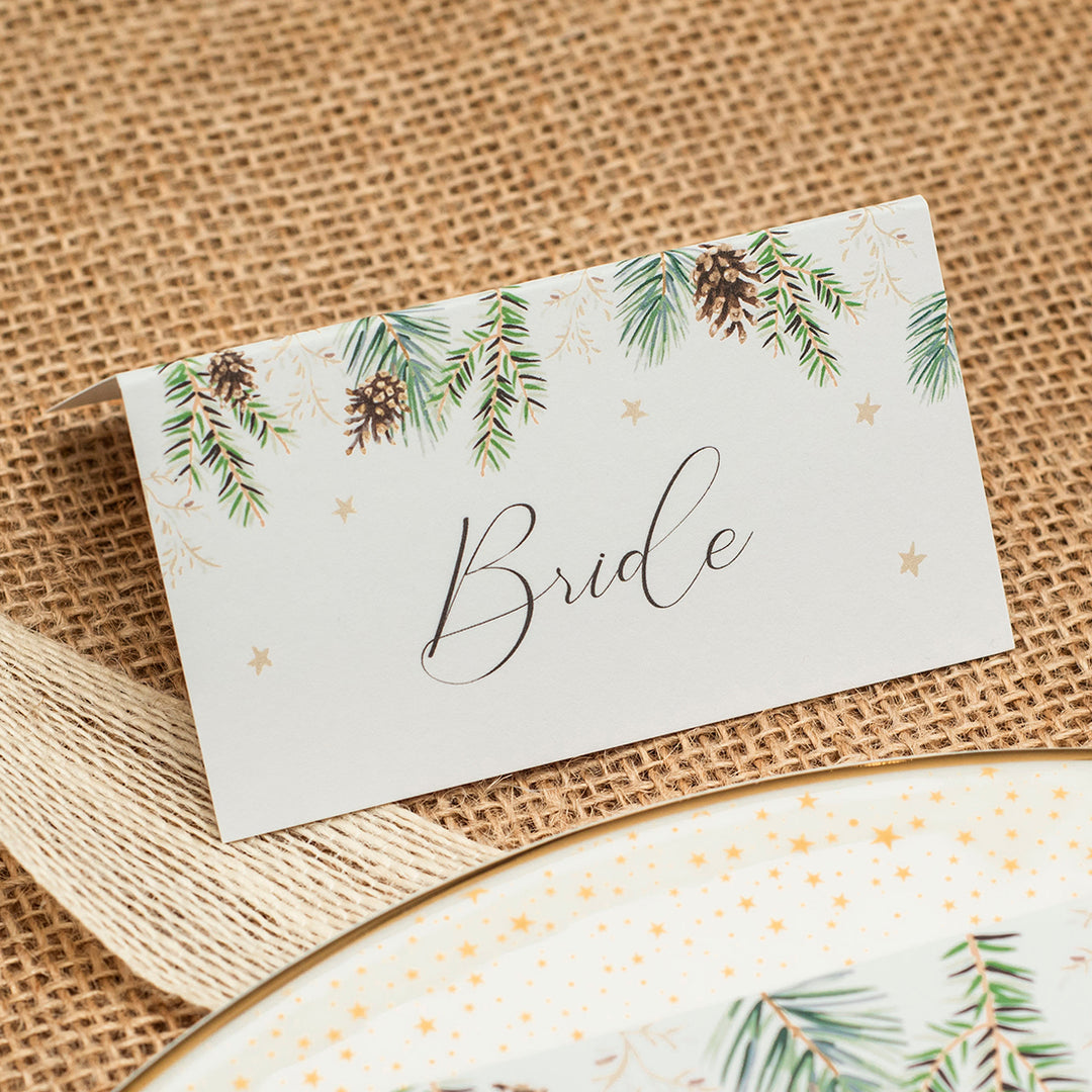 Winter Fern Place Card-Weddings by Lumi