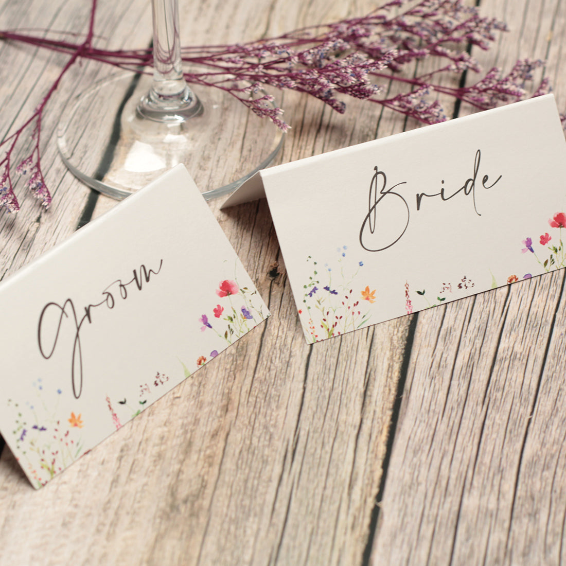 Watercolour Wildflower Place Card