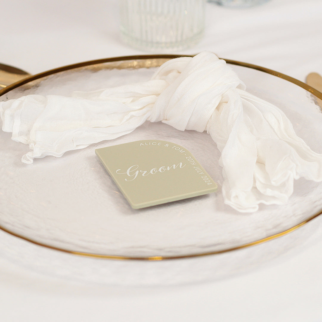 Elegant Script Acrylic Place Setting-Weddings by Lumi