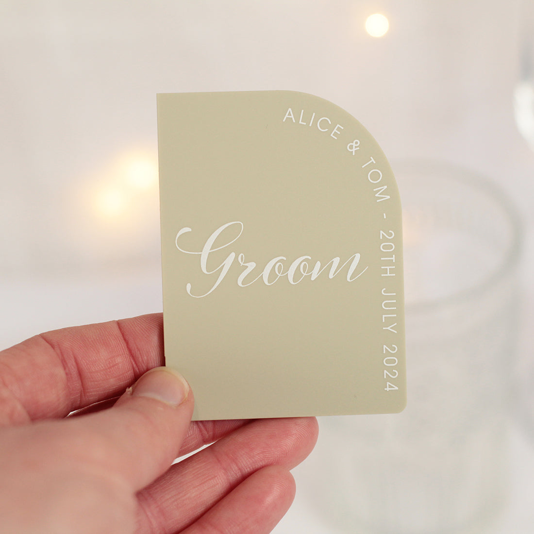 Elegant Script Pastel Acrylic Place Setting