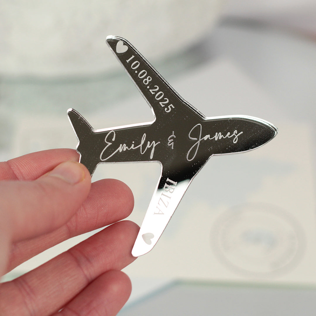 Destination Wedding World Map and Aeroplane Plane Save The Date Magnet-Weddings by Lumi