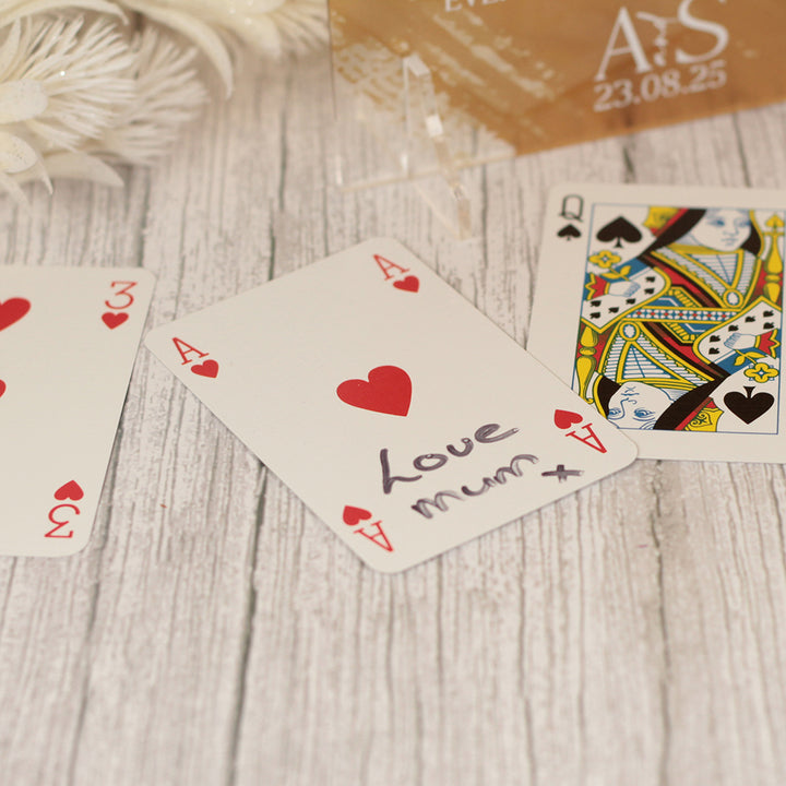 Colour Splash Playing Cards Guest Book Acrylic Sign