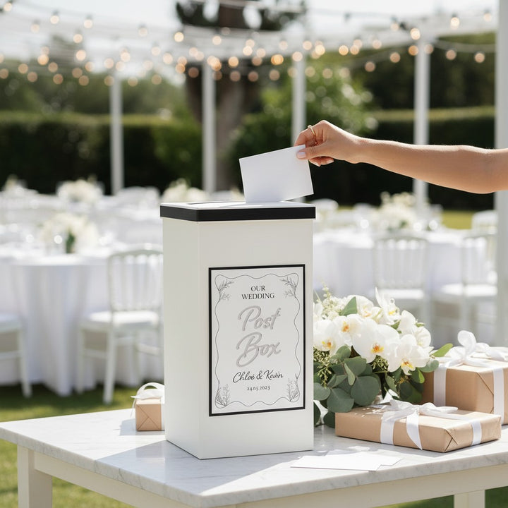 Wavy Edge Wedding Card Post Box