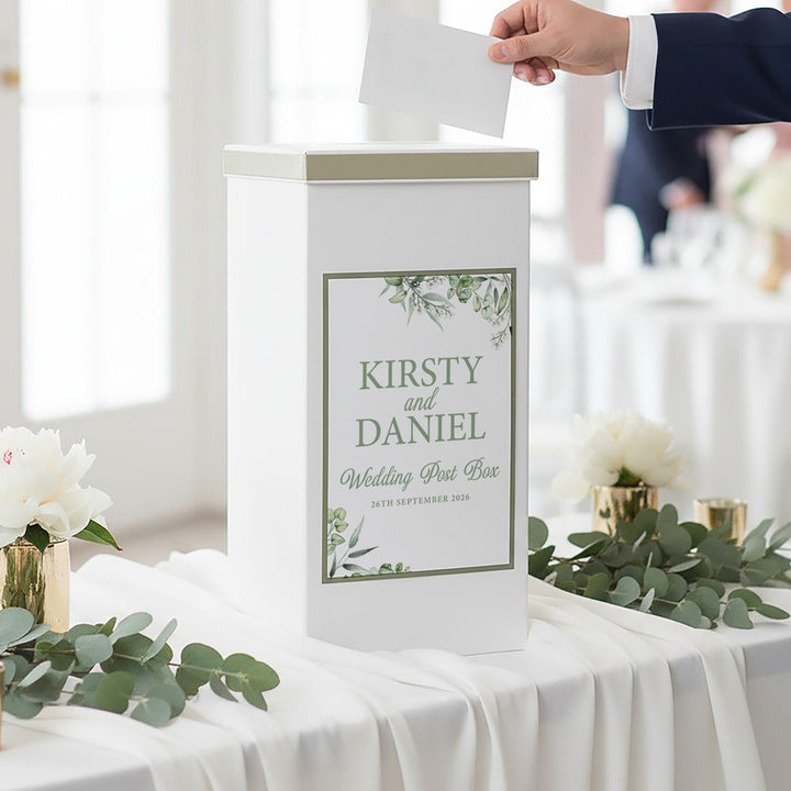 Eucalyptus Wedding Card Post Box