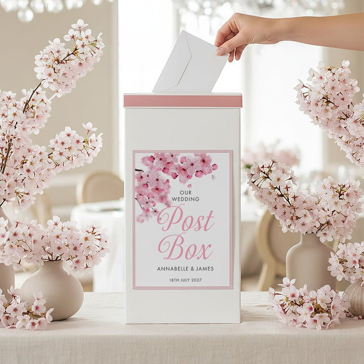 Cherry Blossom Wedding Card Post Box