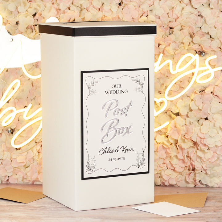 Wavy Edge Wedding Card Post Box