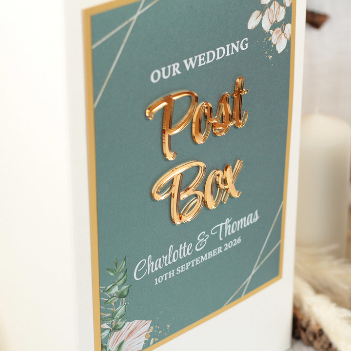 Tropical Boho Wedding Card Post Box
