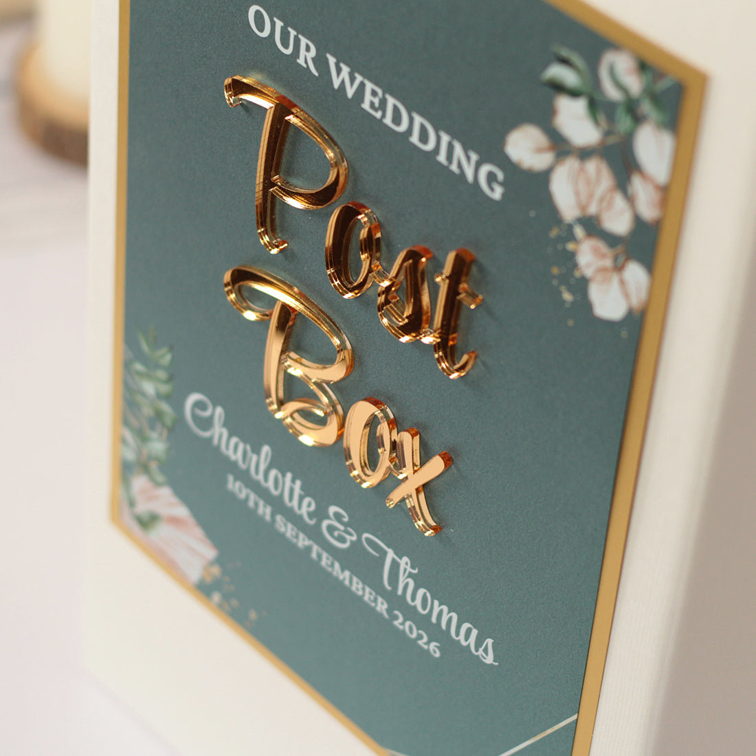 Tropical Boho Wedding Card Post Box