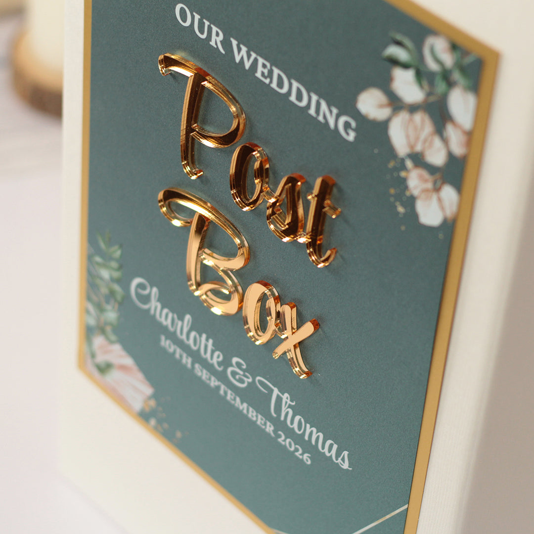 Tropical Boho Wedding Card Post Box