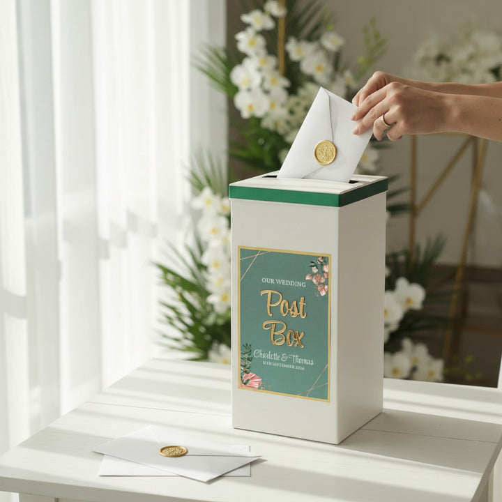 Tropical Boho Wedding Card Post Box