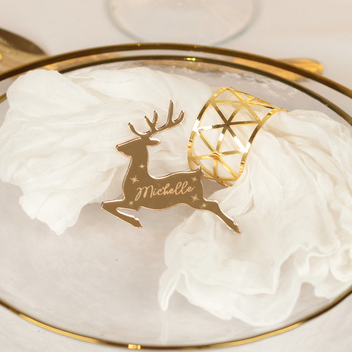 Reindeer Wine Glass Charm Place Settings-Weddings by Lumi