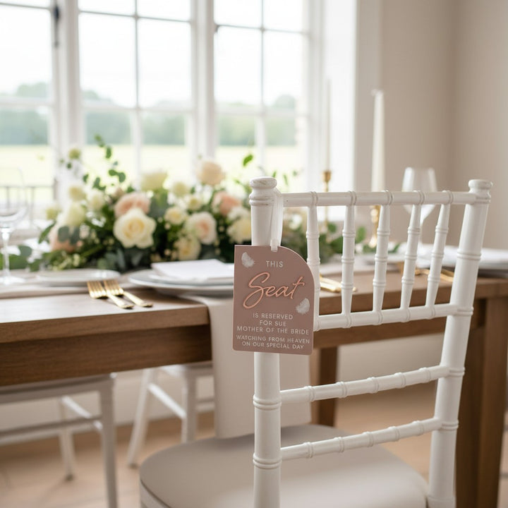 Modern Arch Acrylic Memorial Reserved Seat Tag